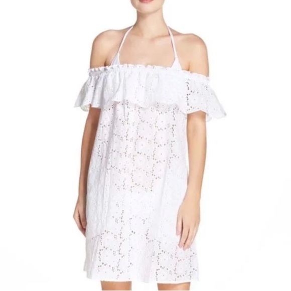 TORY BURCH Broserie eyelet coverup white eyelet - Picture 1 of 8